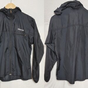 Marmot Ultra Lightweight Packable Full Zip Hooded Jacket Black Small